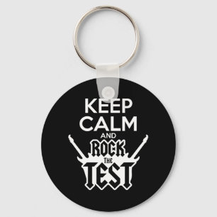 Rock The Test Day Teacher Testing State Idea Schoo Keychain