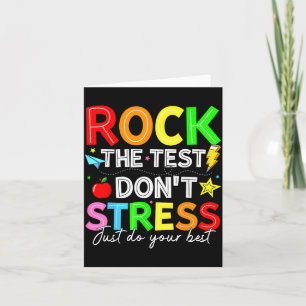 Rock The Test Funny for Teacher Students Kids Card