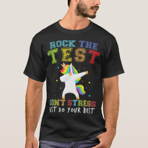 Rock The Test Funny School Professor Teacher Joke  T-Shirt