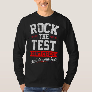 Rock The Test Retro Vintage Testing Day Teacher Wo T-Shirt