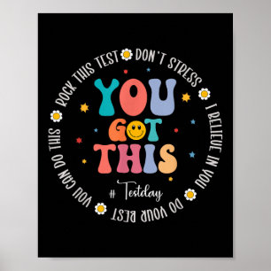 Rock The Test Teacher Testing Day Motivational Tes Poster