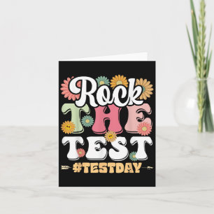 Rock The Test Testing Day Groovy Motivational Teac Card