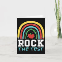 Rock The Test Testing Day Retro Motivational Teach
