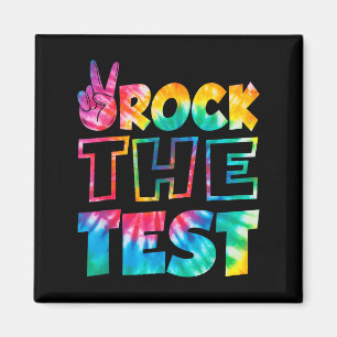 Rock The Test Testing Day Retro Motivational Teach Magnet