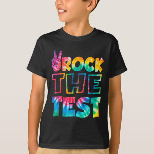 Rock The Test Testing Day Retro Motivational Teach T-Shirt