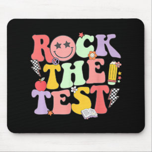 Rock The Test Testing Day Shirt For Teacher Studen Mouse Pad