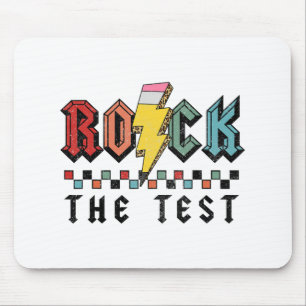 Rock The Test Testing Day Shirts For Teacher Men W Mouse Pad