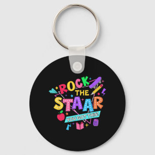 Rock The Test You Got This Test Day Teachers Stude Keychain