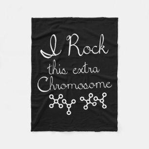 Rock This Extra Chromosome Down Syndrome Awareness Fleece Blanket