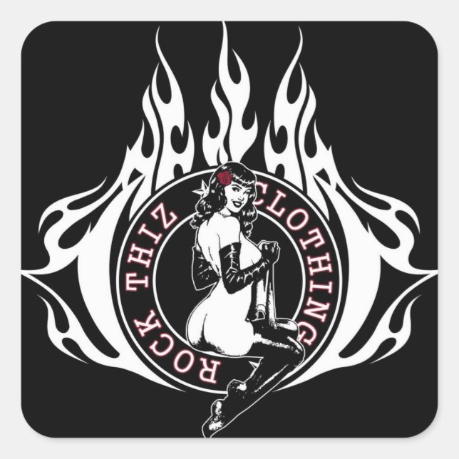 Rock Thiz Vêtements Pinup Girl #3 Stickers (Devant)