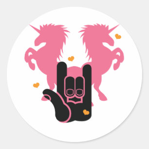 ROCK Unicorns Classic Round Sticker