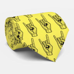 Rock Vibes: Retro Hand-Drawn Tie