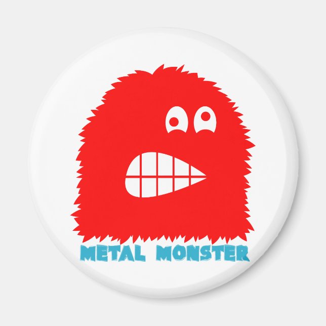 Rock=Vie 'Monstre Métal' Magnet Métal (Devant)