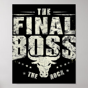 Rock Vintage Music Boss Final White Design Fun Mus Poster