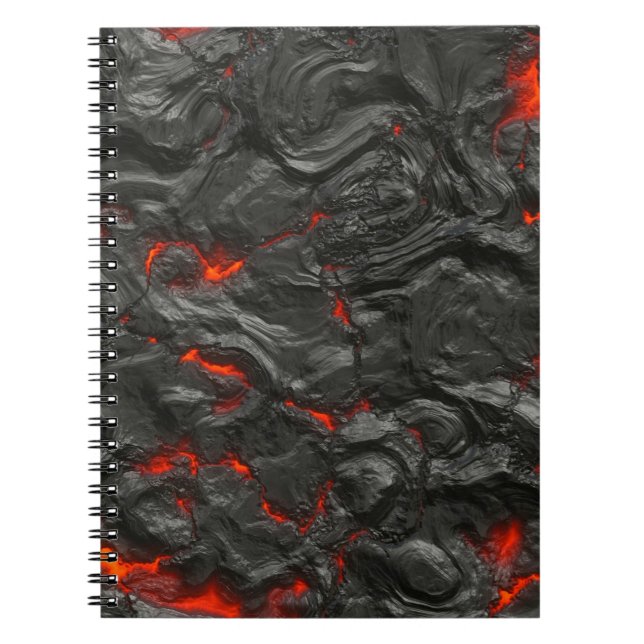 Rock volcanic hot lava burn boil notebook (Front)