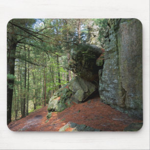 Rock Wall and Woods at Castle Mound Mouse Pad