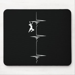 Rock Wall Climber Heartbeat Ecg Pulse Bouldering M Mouse Pad