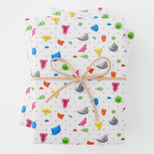 Rock Wall Climbing Climb Birthday Party Wrapping Paper Sheet