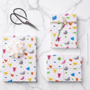 Rock Wall Climbing Climb Birthday Party Wrapping Paper Sheet