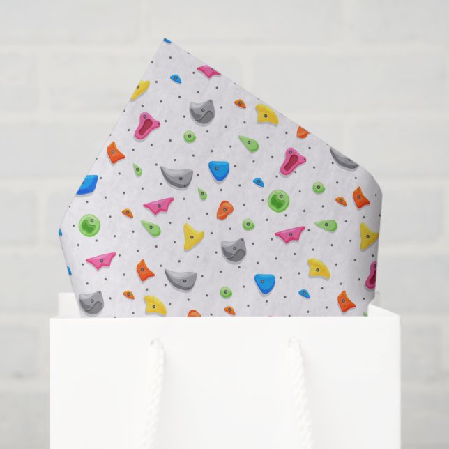 Rock Wall Decoupage Paper, Rock Climbing Tissue Paper (Gift Bag)