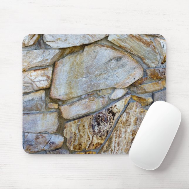 Rock Wall Realistic Texture Rockhound Photography Mouse Pad (With Mouse)