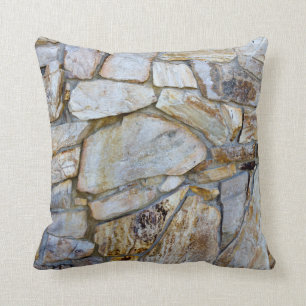 Rock Wall Texture Photo on Pilllow Throw Pillow