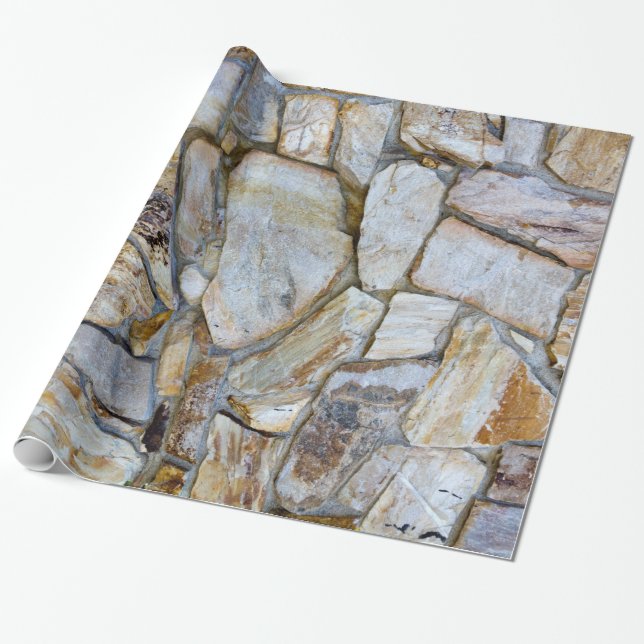 Rock Wall Texture Photo on Wrapping Paper (Unrolled)