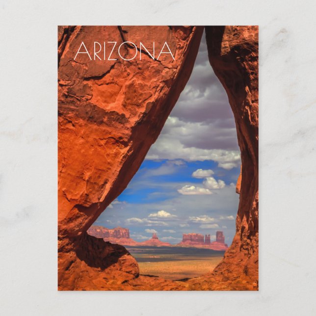 Rock window to Monument Valley, AZ Postcard (Front)