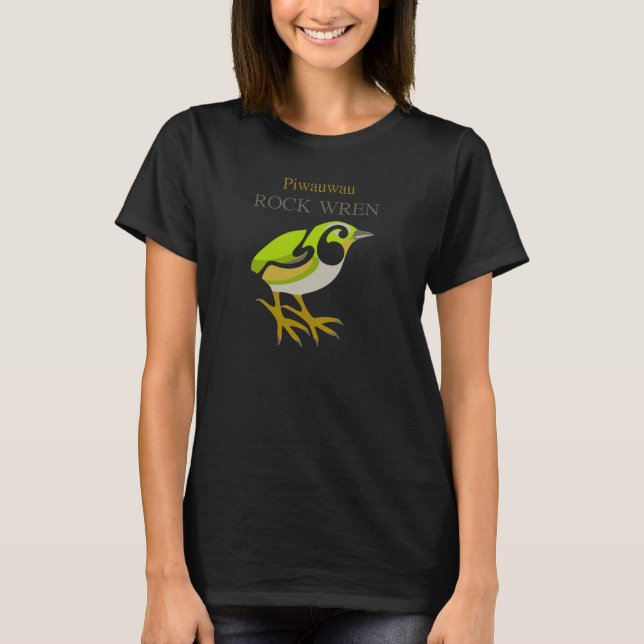 Rock Wren, South Island, NZ bird T-Shirt (Front)