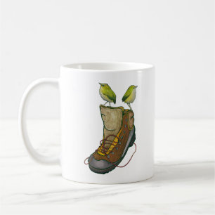 Rock Wren Tuke On a hiking boot Coffee Mug