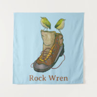 Rock Wren Tuke On a hiking boot