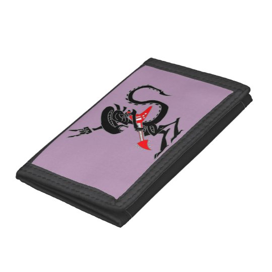 Rock Xenomorph Black TriFold Nylon Wallet