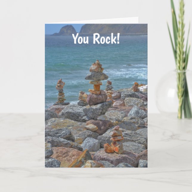 Rock You Rocks Beach Fun Carte d'anniversaire (Devant)