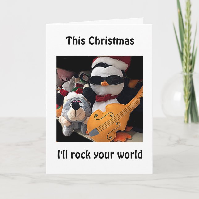 ROCK YOUR WORLD THIS CHRISTMAS-LOVE CARD PENGUIN (Front)