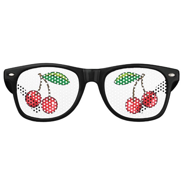 Rockabilly 1950s Red Cherries Retro Sunglasses (Front)