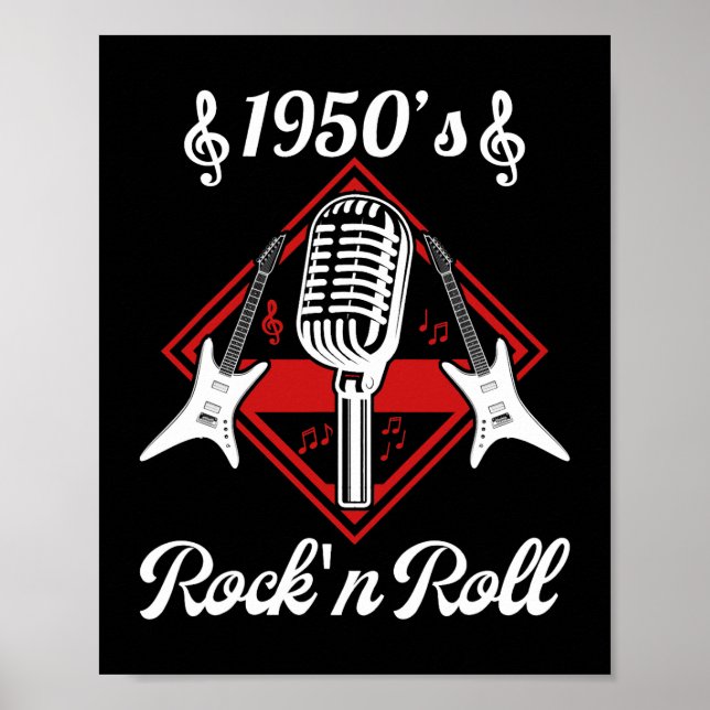 Rockabilly 50s Rock and Roll Music Poster (Front)