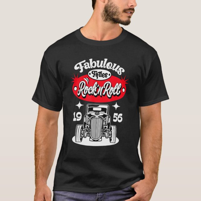 Rockabilly 50s Sock Hop Costume Rock and Roll Grea T-Shirt (Front)