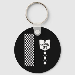 Rockabilly Bowling 50s Sock Hop Costumes Greaser R Keychain