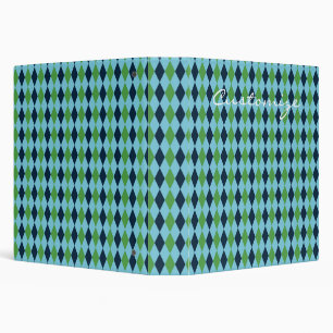 Rockabilly diamond plaid Thunder_Cove  Binder