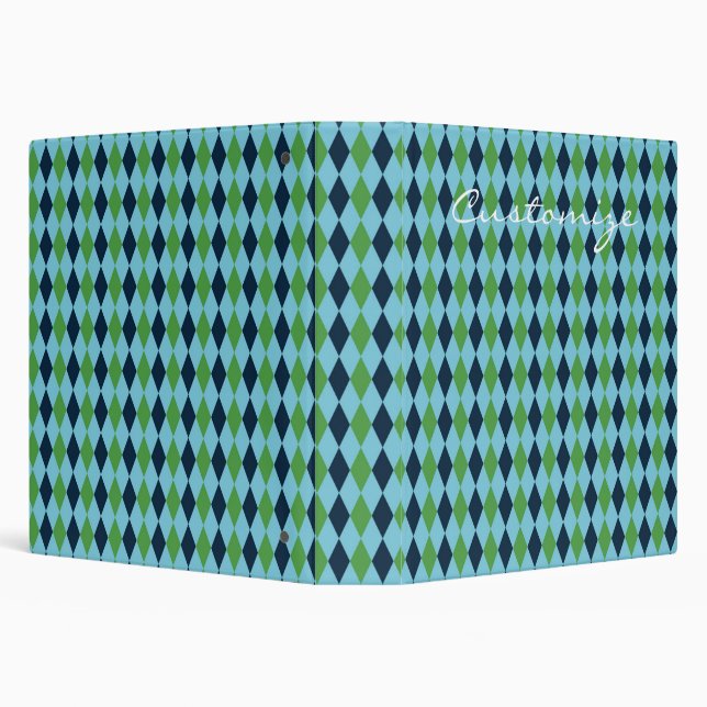 Rockabilly diamond plaid Thunder_Cove  Binder (Background)