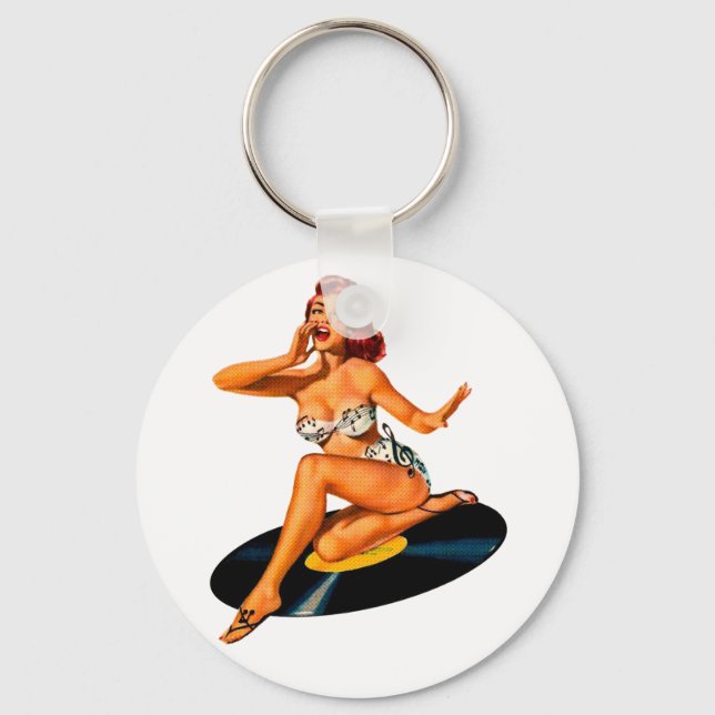Rockabilly Goddess Keychain (Front)