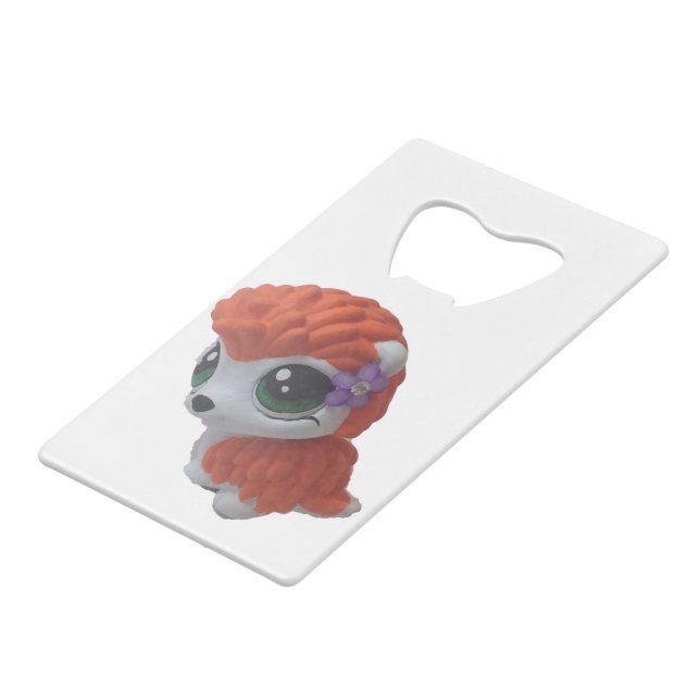 Rockabilly Hedgehog Bottle Opener Wallet Bottle Opener (Front Angled)