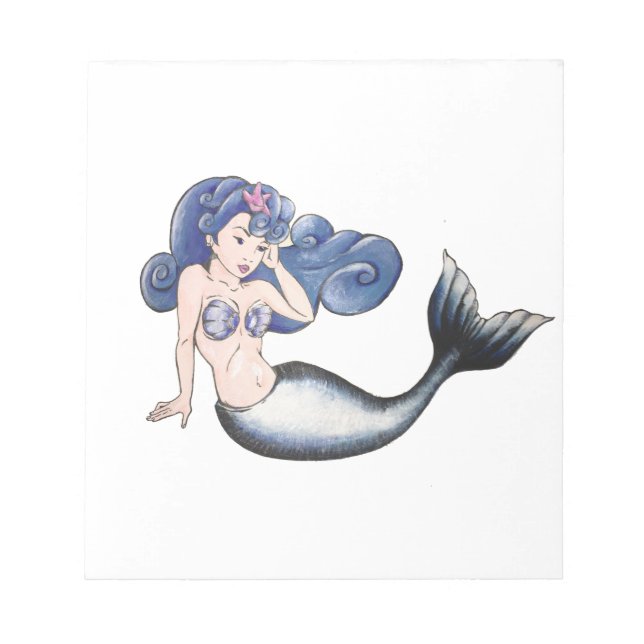 Rockabilly Mermaid Notepad (Front)