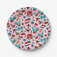 Rockabilly paper plates