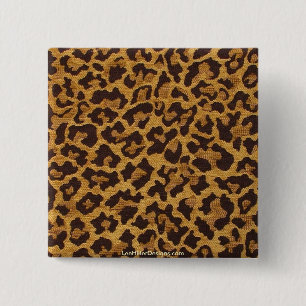 Rockabilly rab Leopard Print Gifts & Collectibles 2 Inch Square Button