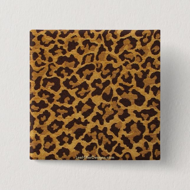 Rockabilly rab Leopard Print Gifts & Collectibles 2 Inch Square Button (Front)