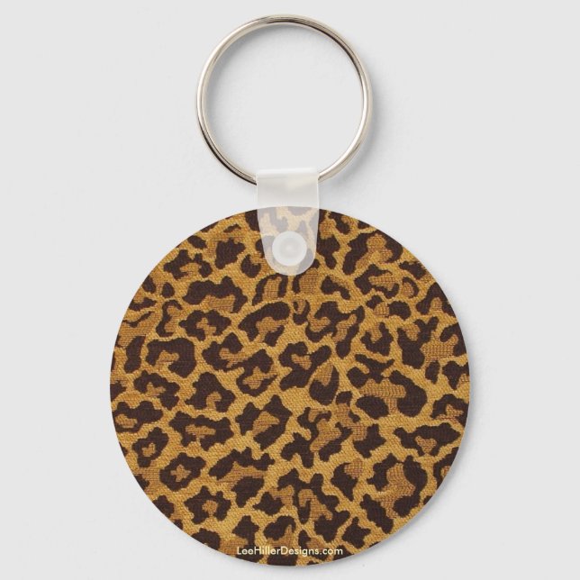 Rockabilly rab Leopard Print Gifts & Collectibles Keychain (Front)