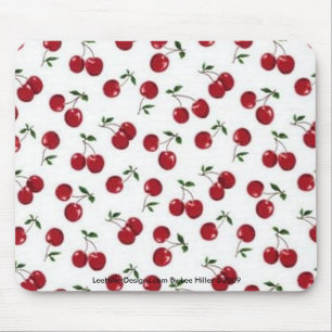 Rockabilly rab Red Cherries Mouse Pad
