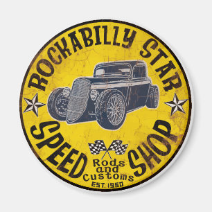 Rockabilly ride magnet