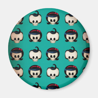 Rockabilly Skulls Pattern Magnet
